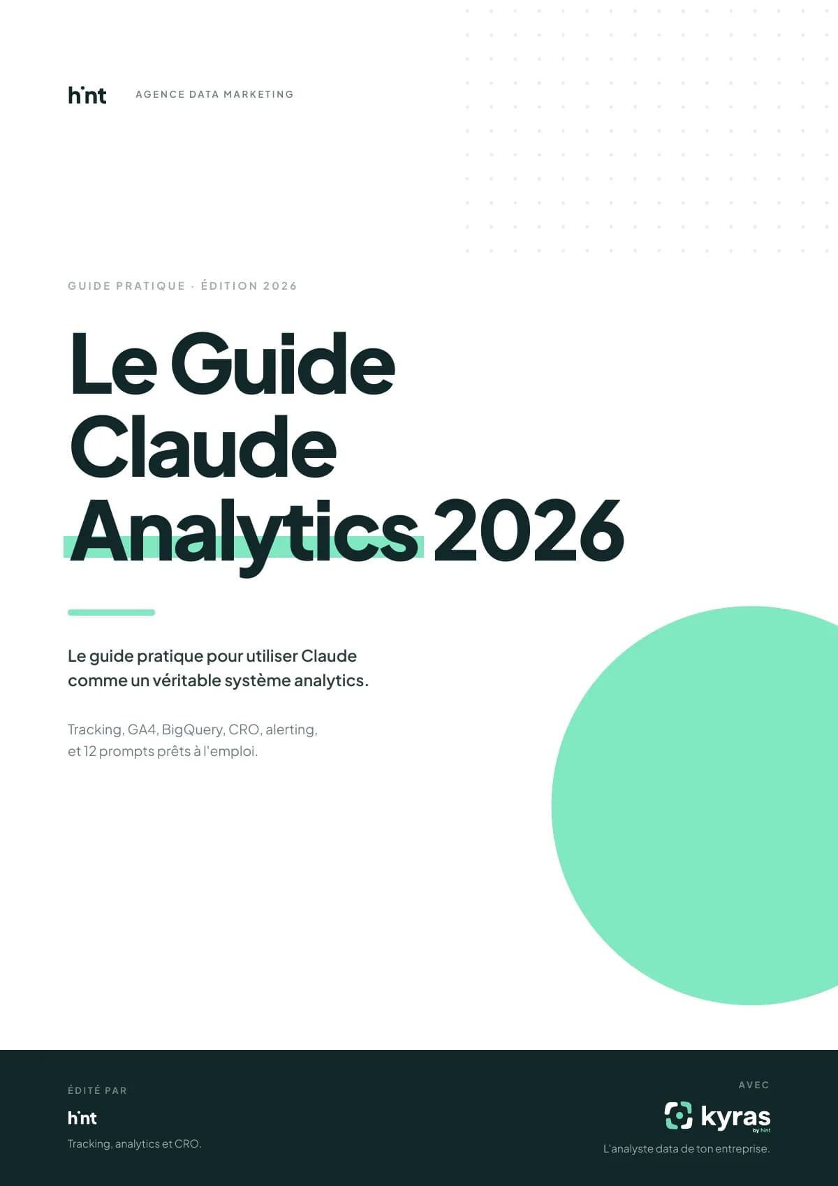 Couverture du Guide Claude Analytics 2026 de Hint